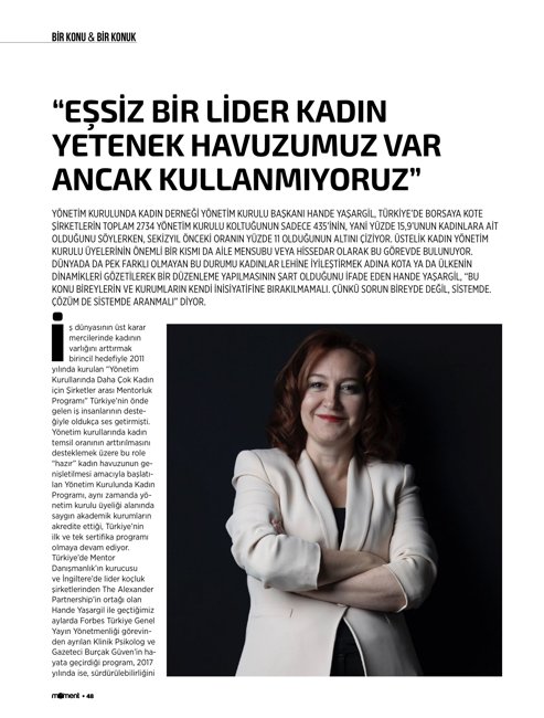 Moment Expo - Eşsiz Bir Lider Kadın Yetenek Havuzumuz Var